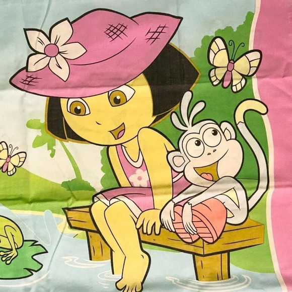 Dora The Explorer Pillow Case Standard Size 20" x 30" 1 Piece Pillowcase - Picture 2 of 12